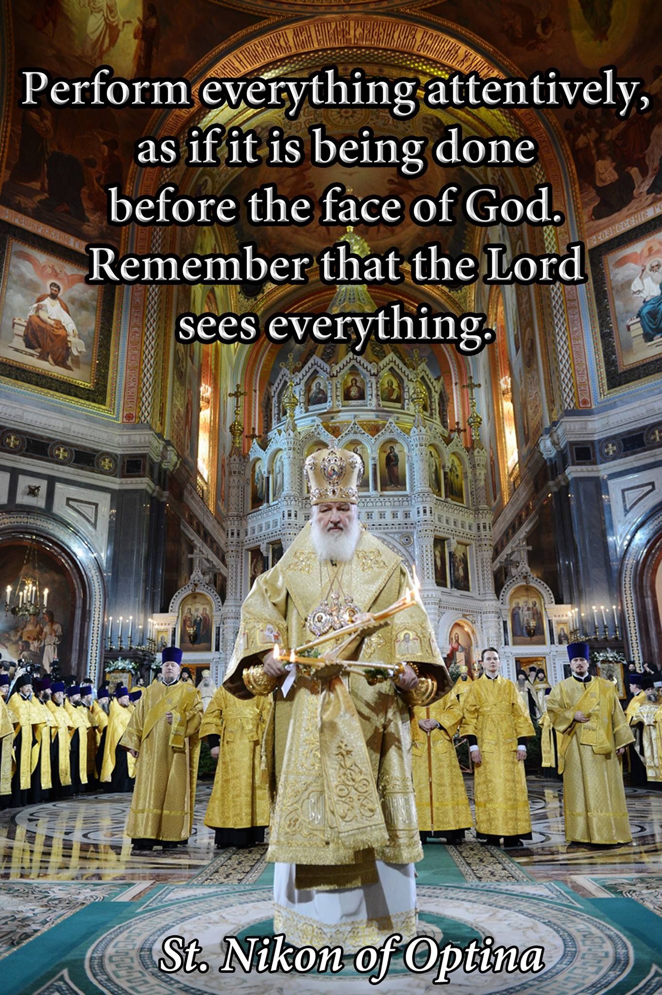 Perform everything attentively, as if it is being done before the face of God.…