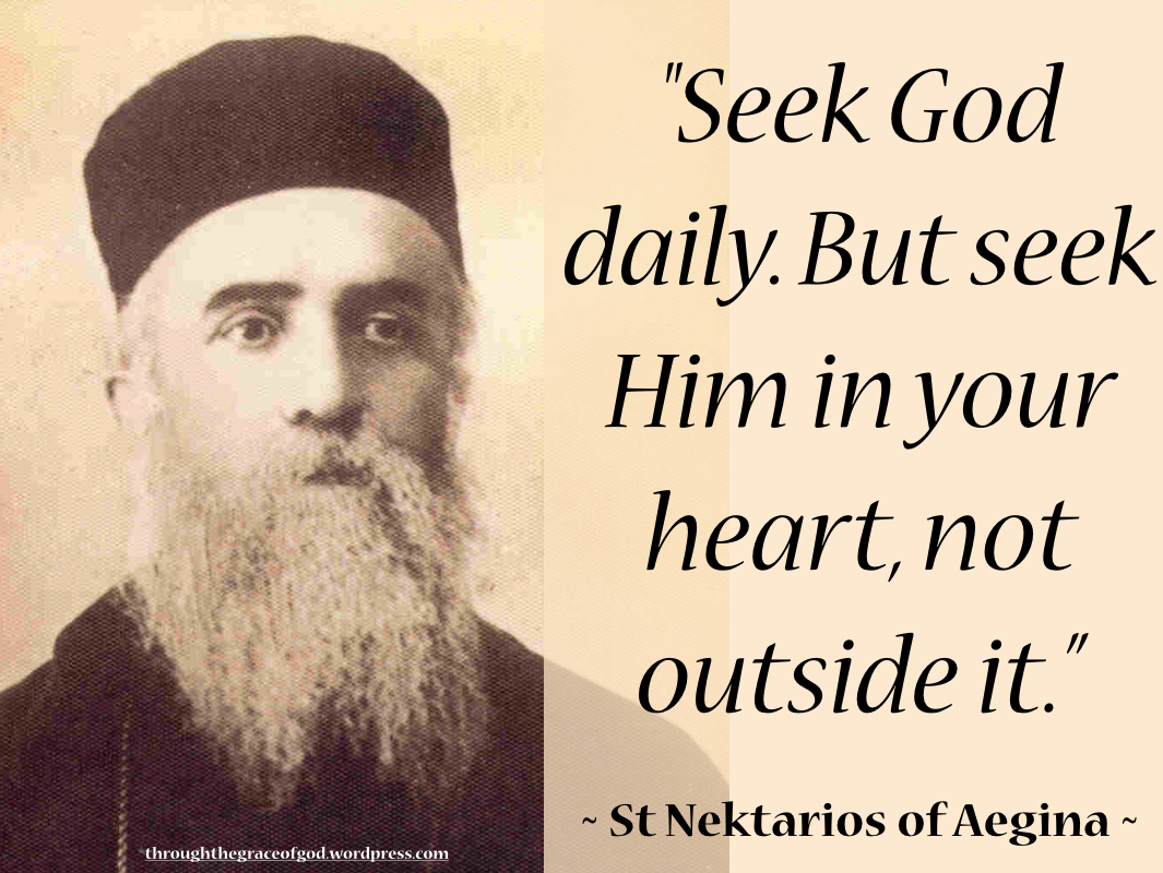 “Seek God daily. But seek Him in your heart, not outside it. And when…