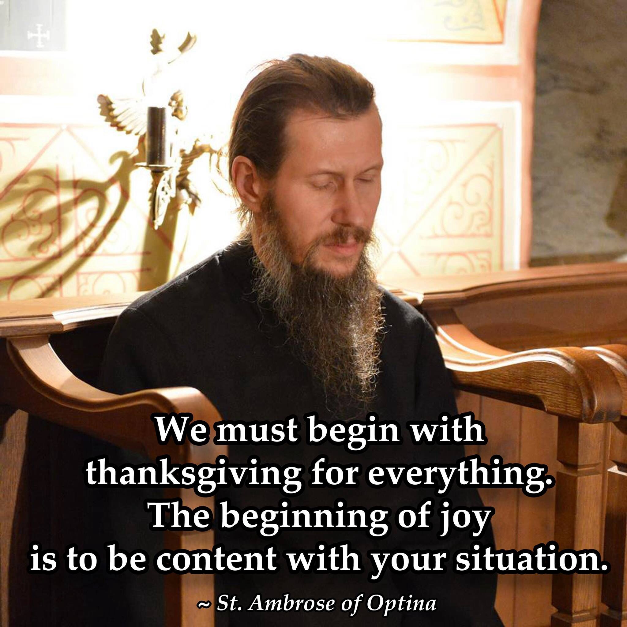 We must begin with thanksgiving for everything. The beginning of joy is to be…