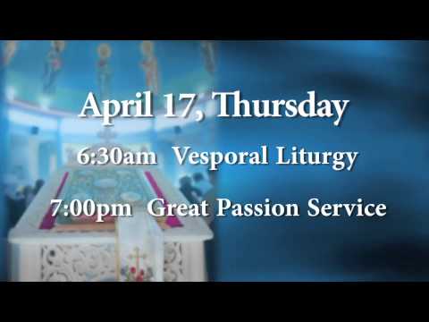 VIDEO: Pascha 2014 St. Demetrios Holy Week Schedule