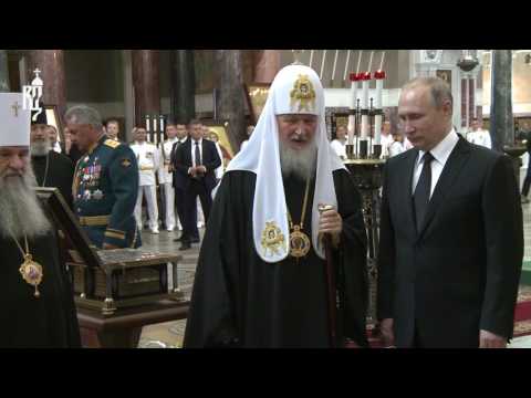 VIDEO: Orthodox Patriarch of Moscow receives President Putin in Navy's Kronstadt's Cathedral